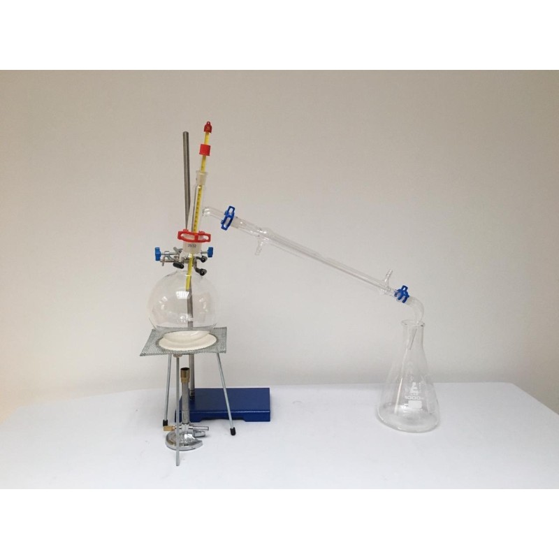 EQUIPO DESTILACION 1000ML POR ARRASTRE DE VAPOR VERTICAL CON MATRAZ Y MANTA ANALOGICA DE 500ML 5305166