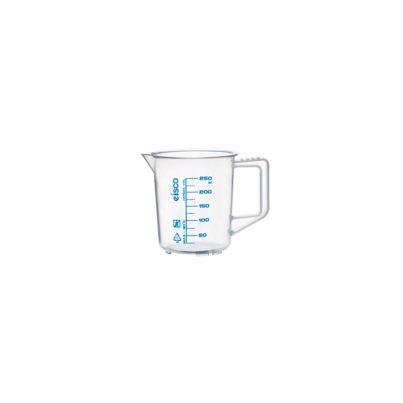 VASO 250ML CON MANGO ESCALA AZUL CH0357B