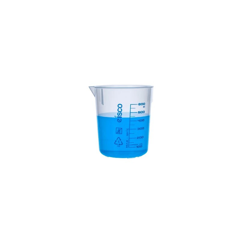 VASO 600ML PLASTICO ESCALA AZUL ECH0139DPR