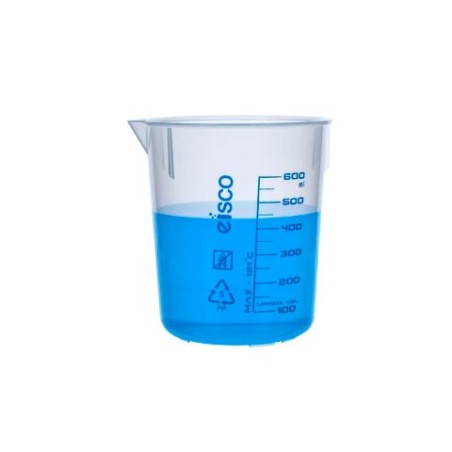 VASO 600ML PLASTICO ESCALA AZUL ECH0139DPR