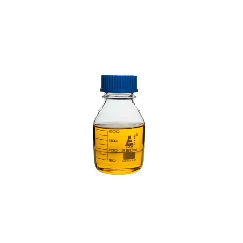 FRASCO AUTOCLAVABLE T/AZUL 250ML GRADUADO CH0164B