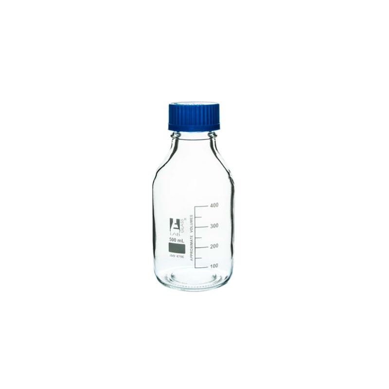 FRASCO AUTOCLAVABLE T/AZUL 500ML GRADUADO CH0164C