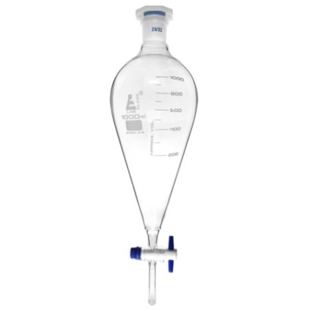 EMBUDO LABGLASS 1000ML SEPARACION 29/32 T/PLASTICO GRADUADO