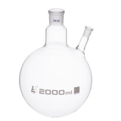 MATRAZ 2000ML DESTILACION CUELLO OBLICUO 29/32 CON JUNTA 14/23 FONDO REDONDO CH0419I