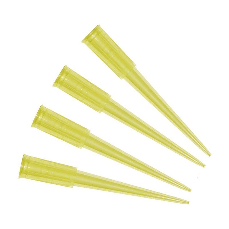 PUNTAS AMARILLAS 200ul Pk X 1000 UNIDADES SIN FILTRO