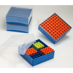 CAJA CRIOGENICA TUBOS 1.5 A 2 ML  PARA 81 TUBOS