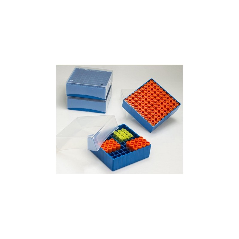 CAJA CRIOGENICA TUBOS 1.5 A 2 ML  PARA 81 TUBOS