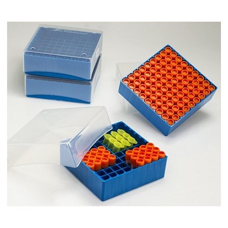 CAJA CRIOGENICA TUBOS 1.5 A 2 ML  PARA 81 TUBOS